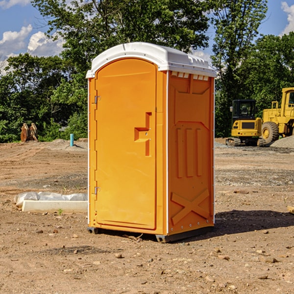 how often are the portable restrooms cleaned and serviced during a rental period in Boon MI